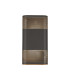 Waterloo Wall Lamp 160 x 305mm Mesh Oval Pattern Shade 2 x 6.5W LED 3000K 900lm IP65 Anthracite -1