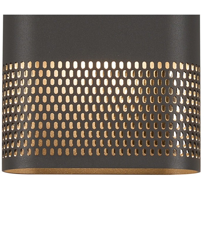 Waterloo Wall Lamp 160 x 305mm Mesh Oval Pattern Shade 2 x 6.5W LED 3000K 900lm IP65 Anthracite -6