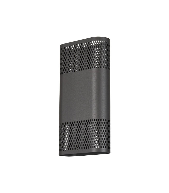 Waterloo Wall Lamp 160 x 305mm Mesh Oval Pattern Shade 2 x 6.5W LED 3000K 900lm IP65 Anthracite -9