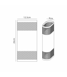 Waterloo Wall Lamp 125 x 260mm Mesh Oval Pattern Shade 2 x 6.5W LED 3000K 900lm IP65 Anthracite -2