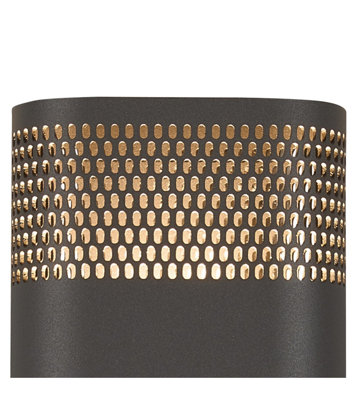 Waterloo Wall Lamp 125 x 260mm Mesh Oval Pattern Shade 2 x 6.5W LED 3000K 900lm IP65 Anthracite -6