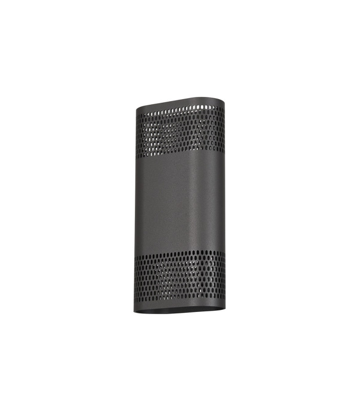 Waterloo Wall Lamp 125 x 260mm Mesh Oval Pattern Shade 2 x 6.5W LED 3000K 900lm IP65 Anthracite -8