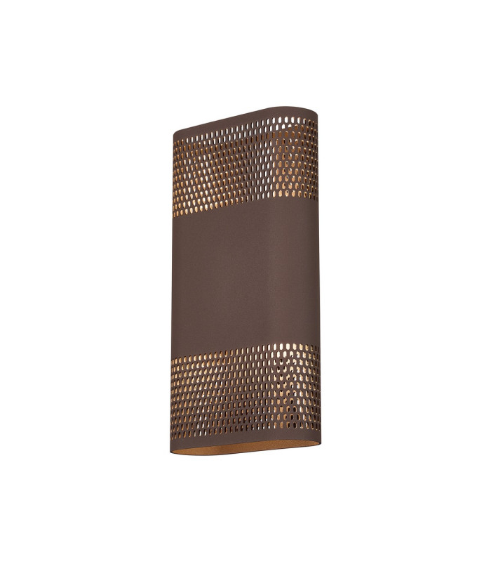 Waterloo Wall Lamp 160 x 305mm Mesh Oval Pattern Shade 2 x 6.5W LED 3000K 900lm IP65 Cacao -5