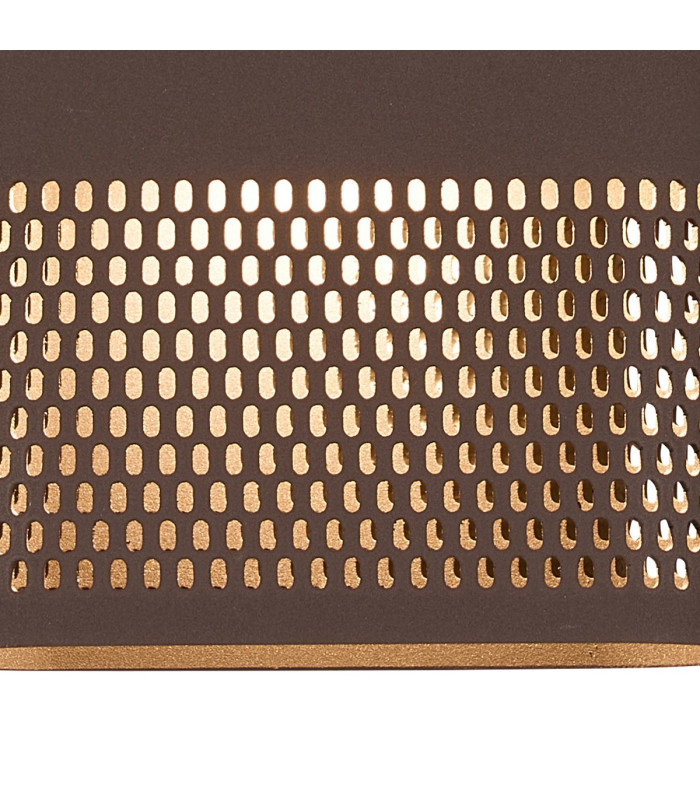 Waterloo Wall Lamp 160 x 305mm Mesh Oval Pattern Shade 2 x 6.5W LED 3000K 900lm IP65 Cacao -6