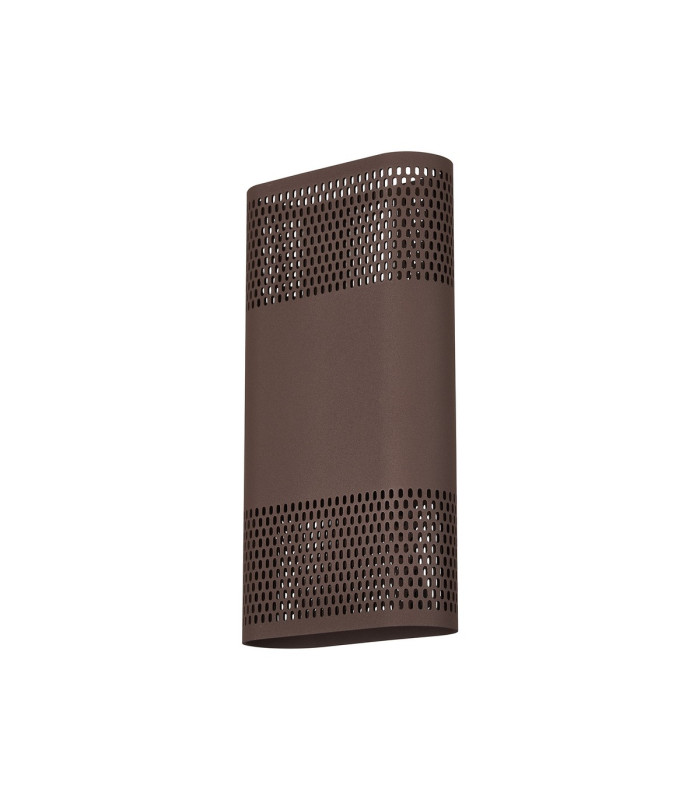 Waterloo Wall Lamp 160 x 305mm Mesh Oval Pattern Shade 2 x 6.5W LED 3000K 900lm IP65 Cacao -9
