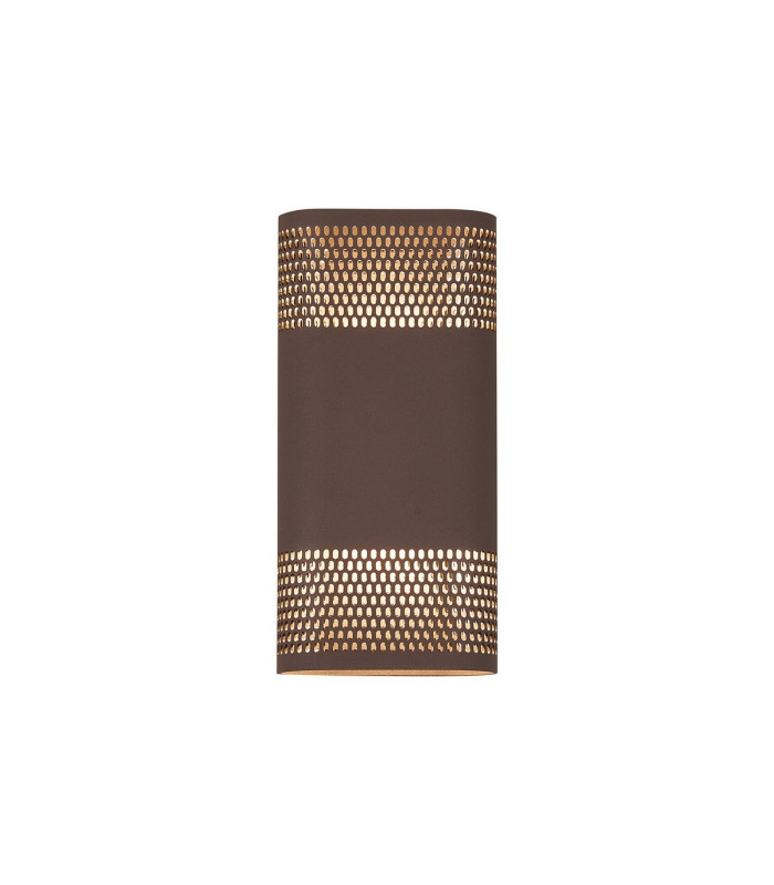 Waterloo Wall Lamp 125 x 260mm Mesh Oval Pattern Shade 2 x 6.5W LED 3000K 900lm IP65 Cacao -1
