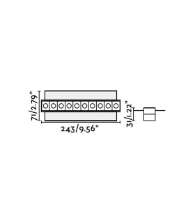 LED Black recessed Downlight Trimless 10x 2W 3000K - 2