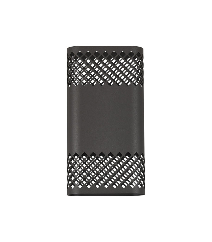 Waterloo Wall Lamp 160 x 305mm Mesh Diamond Pattern Shade 2 x 6.5W LED 3000K 900lm IP65 Anthracite -4