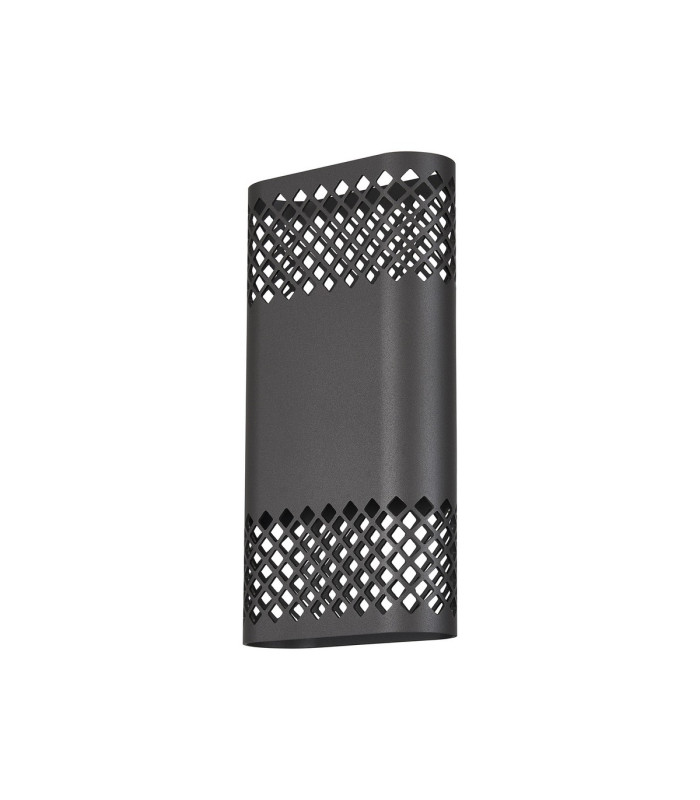 Waterloo Wall Lamp 160 x 305mm Mesh Diamond Pattern Shade 2 x 6.5W LED 3000K 900lm IP65 Anthracite -9