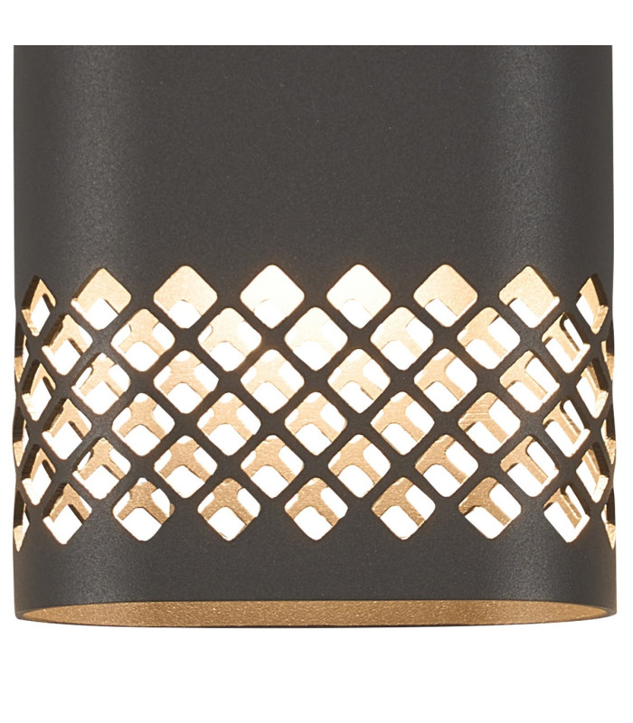 Waterloo Wall Lamp 125 x 260mm Mesh Diamond Pattern Shade 2 x 6.5W LED 3000K 900lm IP65 Anthracite -6