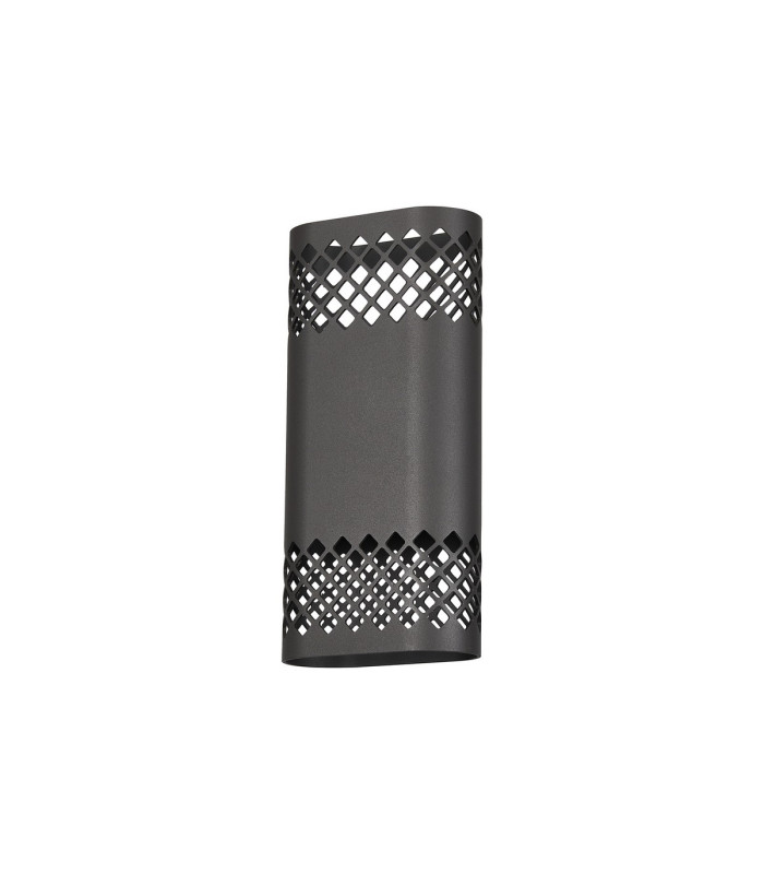 Waterloo Wall Lamp 125 x 260mm Mesh Diamond Pattern Shade 2 x 6.5W LED 3000K 900lm IP65 Anthracite -9