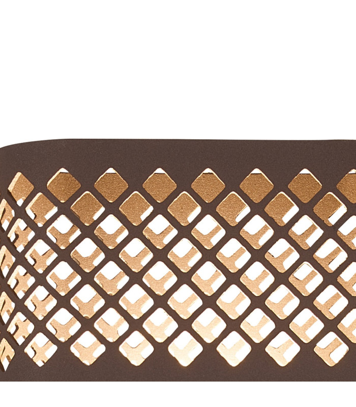Waterloo Wall Lamp 160 x 305mm Mesh Diamond Pattern Shade 2 x 6.5W LED 3000K 900lm IP65 Cacao -6
