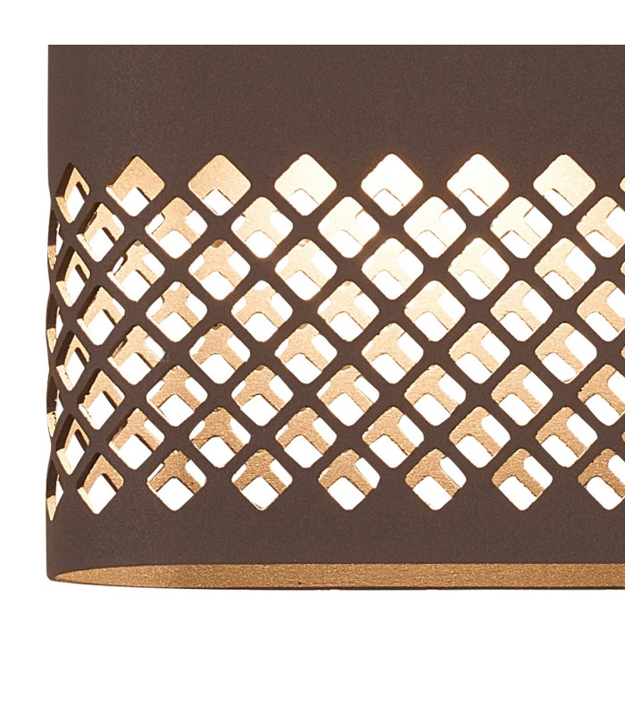 Waterloo Wall Lamp 160 x 305mm Mesh Diamond Pattern Shade 2 x 6.5W LED 3000K 900lm IP65 Cacao -7