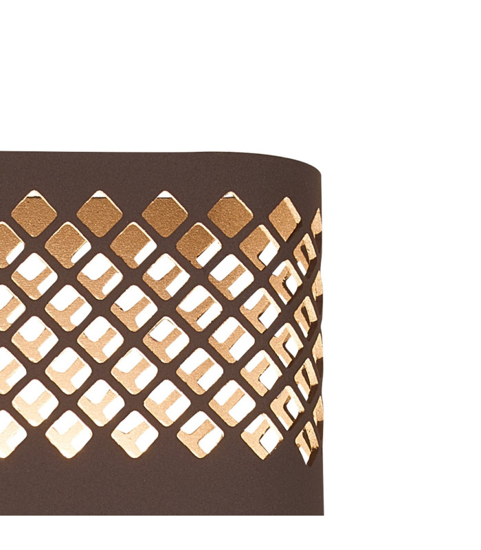 Waterloo Wall Lamp 160 x 305mm Mesh Diamond Pattern Shade 2 x 6.5W LED 3000K 900lm IP65 Cacao -8