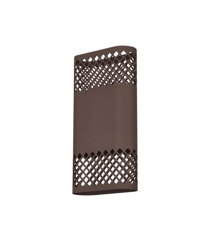 Waterloo Wall Lamp 160 x 305mm Mesh Diamond Pattern Shade 2 x 6.5W LED 3000K 900lm IP65 Cacao -9