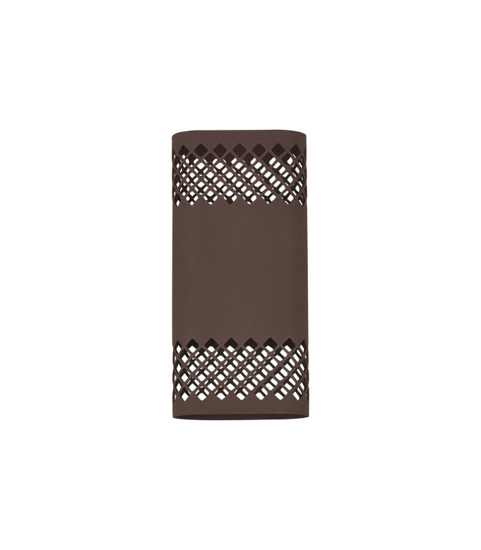 Waterloo Wall Lamp 125 x 260mm Mesh Diamond Pattern Shade 2 x 6.5W LED 3000K 900lm IP65 Cacao -4