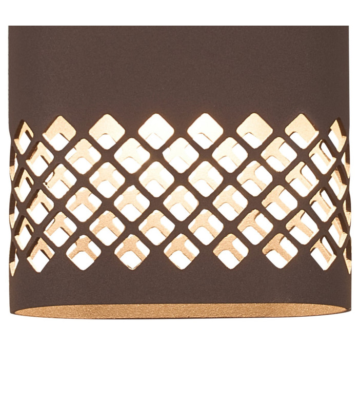 Waterloo Wall Lamp 125 x 260mm Mesh Diamond Pattern Shade 2 x 6.5W LED 3000K 900lm IP65 Cacao -6