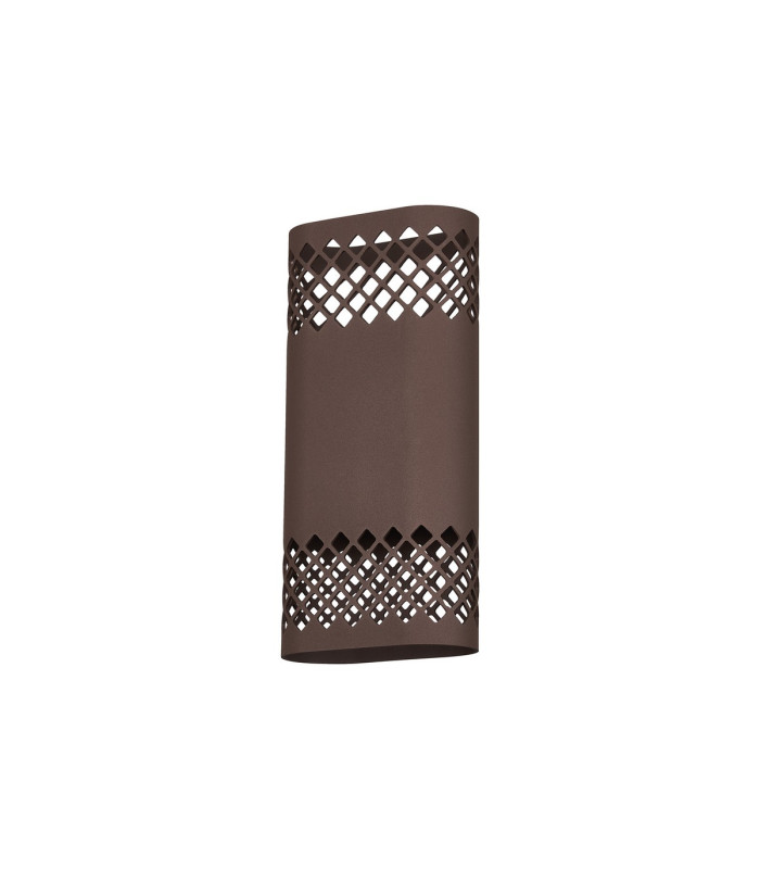Waterloo Wall Lamp 125 x 260mm Mesh Diamond Pattern Shade 2 x 6.5W LED 3000K 900lm IP65 Cacao -8