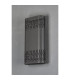 Waterloo Wall Lamp 160 x 305mm Mesh Waves Pattern Shade 2 x 6.5W LED 3000K 900lm IP65 Anthracite -12