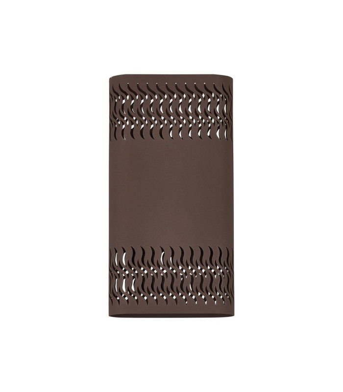 Waterloo Wall Lamp 160 x 305mm Mesh Waves Pattern Shade 2 x 6.5W LED 3000K 900lm IP65 Cacao -4