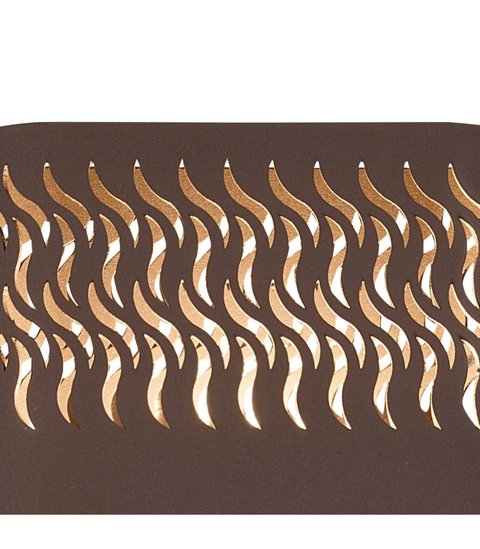 Waterloo Wall Lamp 160 x 305mm Mesh Waves Pattern Shade 2 x 6.5W LED 3000K 900lm IP65 Cacao -8