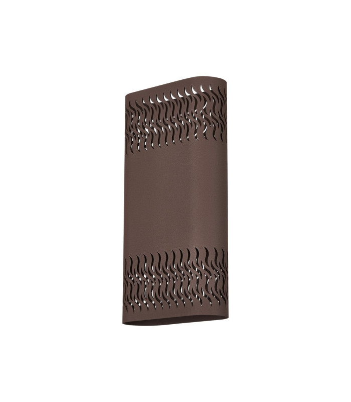 Waterloo Wall Lamp 160 x 305mm Mesh Waves Pattern Shade 2 x 6.5W LED 3000K 900lm IP65 Cacao -9