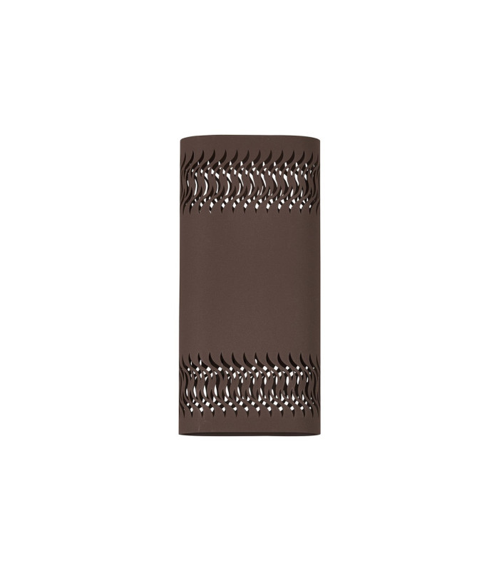 Waterloo Wall Lamp 125 x 260mm Mesh Waves Pattern Shade 2 x 6.5W LED 3000K 900lm IP65 Cacao -4
