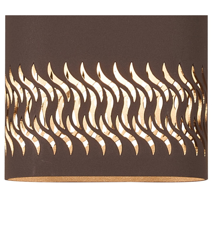 Waterloo Wall Lamp 125 x 260mm Mesh Waves Pattern Shade 2 x 6.5W LED 3000K 900lm IP65 Cacao -6