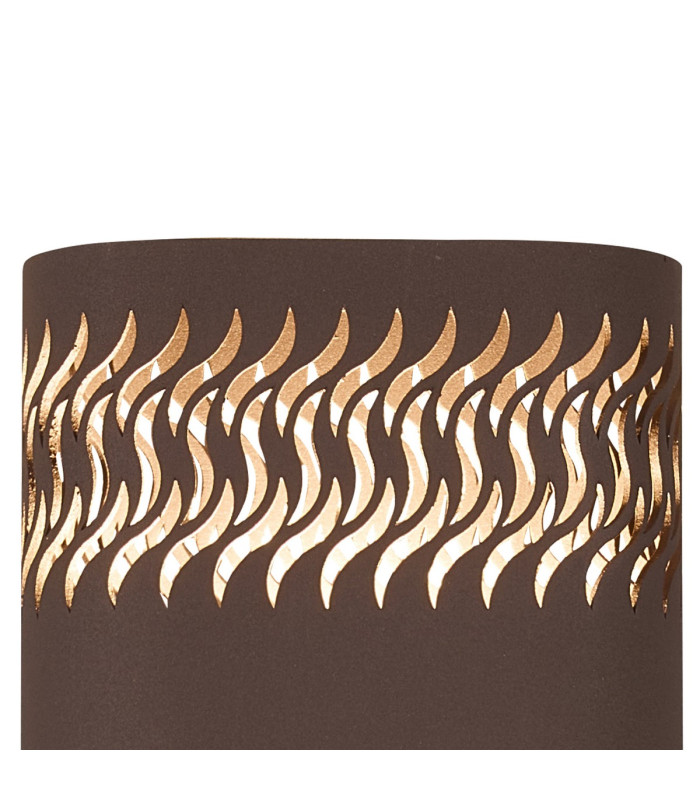 Waterloo Wall Lamp 125 x 260mm Mesh Waves Pattern Shade 2 x 6.5W LED 3000K 900lm IP65 Cacao -7