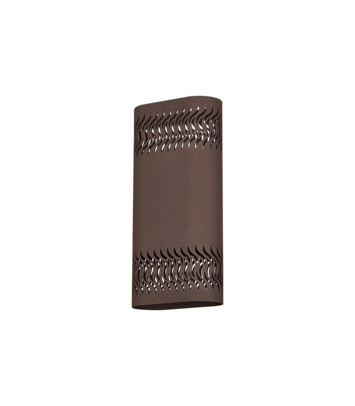 Waterloo Wall Lamp 125 x 260mm Mesh Waves Pattern Shade 2 x 6.5W LED 3000K 900lm IP65 Cacao -8