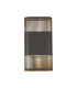 Waterloo Wall Lamp 160 x 305mm Mesh Line Pattern Shade 2 x 6.5W LED 3000K 900lm IP65 Anthracite -1