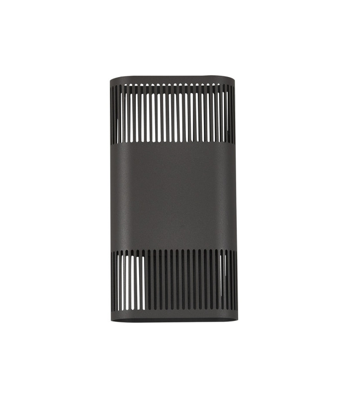 Waterloo Wall Lamp 160 x 305mm Mesh Line Pattern Shade 2 x 6.5W LED 3000K 900lm IP65 Anthracite -4