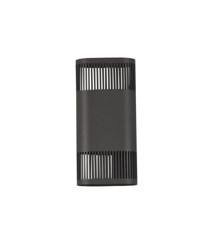 Waterloo Wall Lamp 125 x 260mm Mesh Line Pattern Shade 2 x 6.5W LED 3000K 900lm IP65 Anthracite -4