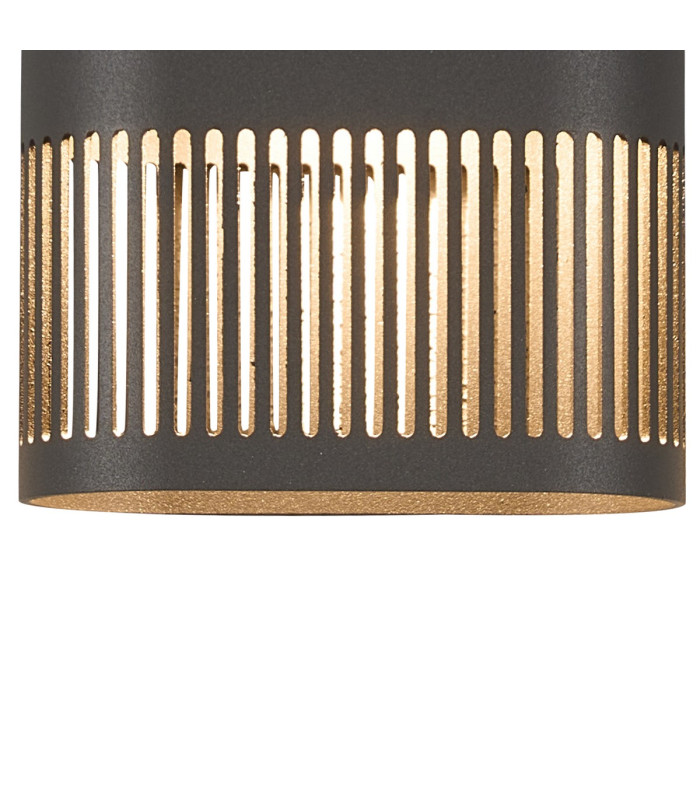 Waterloo Wall Lamp 125 x 260mm Mesh Line Pattern Shade 2 x 6.5W LED 3000K 900lm IP65 Anthracite -6