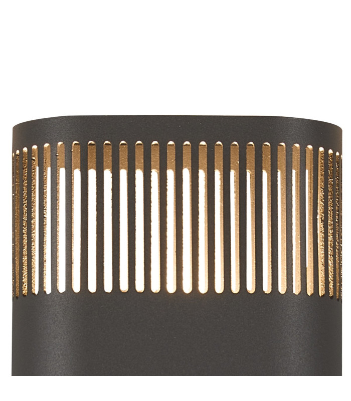 Waterloo Wall Lamp 125 x 260mm Mesh Line Pattern Shade 2 x 6.5W LED 3000K 900lm IP65 Anthracite -7