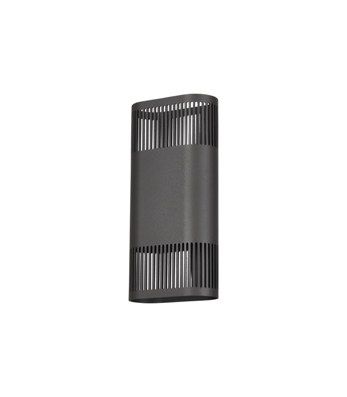 Waterloo Wall Lamp 125 x 260mm Mesh Line Pattern Shade 2 x 6.5W LED 3000K 900lm IP65 Anthracite -8