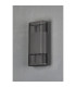 Waterloo Wall Lamp 125 x 260mm Mesh Line Pattern Shade 2 x 6.5W LED 3000K 900lm IP65 Anthracite -11