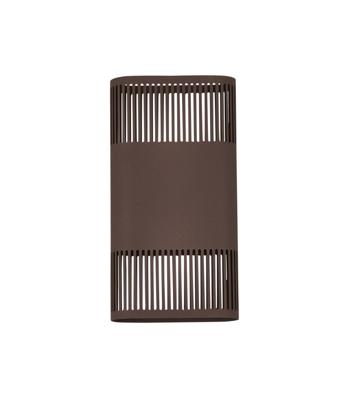 Waterloo Wall Lamp 160 x 305mm Mesh Line Pattern Shade 2 x 6.5W LED 3000K 900lm IP65 Cacao -4
