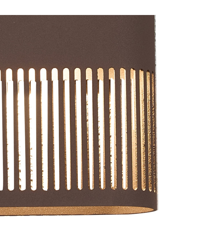 Waterloo Wall Lamp 160 x 305mm Mesh Line Pattern Shade 2 x 6.5W LED 3000K 900lm IP65 Cacao -7