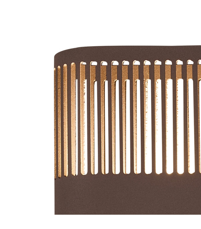 Waterloo Wall Lamp 160 x 305mm Mesh Line Pattern Shade 2 x 6.5W LED 3000K 900lm IP65 Cacao -8