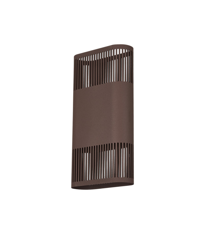 Waterloo Wall Lamp 160 x 305mm Mesh Line Pattern Shade 2 x 6.5W LED 3000K 900lm IP65 Cacao -9