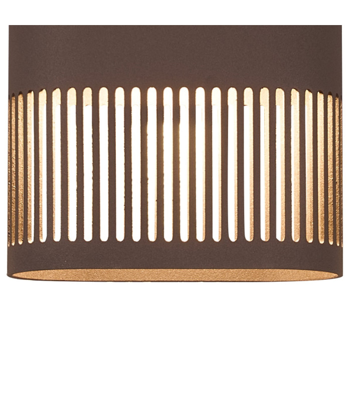 Waterloo Wall Lamp 125 x 260mm Mesh Line Pattern Shade 2 x 6.5W LED 3000K 900lm IP65 Cacao -6
