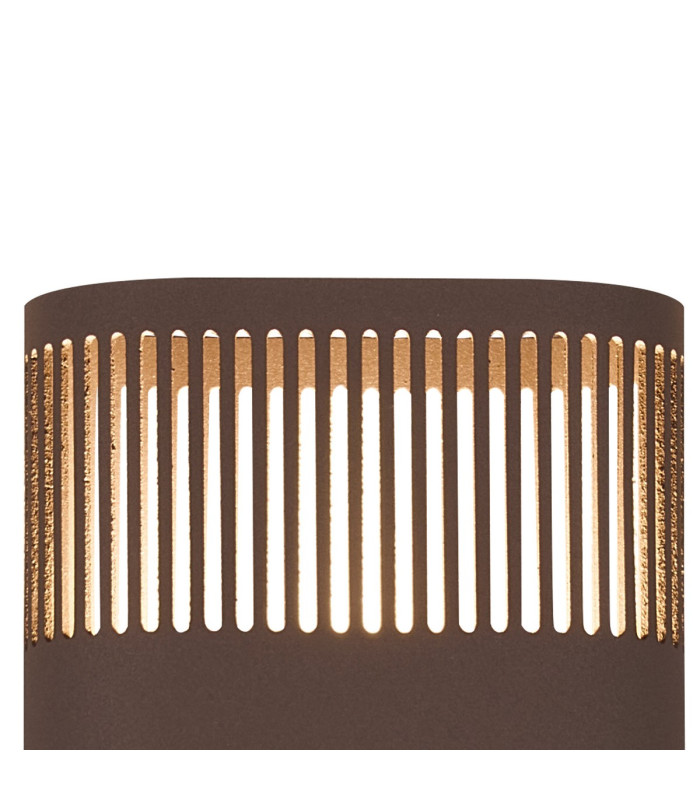 Waterloo Wall Lamp 125 x 260mm Mesh Line Pattern Shade 2 x 6.5W LED 3000K 900lm IP65 Cacao -7