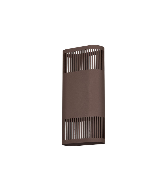 Waterloo Wall Lamp 125 x 260mm Mesh Line Pattern Shade 2 x 6.5W LED 3000K 900lm IP65 Cacao -8