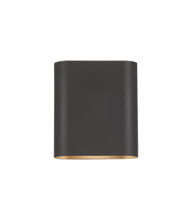 Waterloo Wall Lamp 160 x 180mm Flat Shade 2 x 6.5W LED 3000K 900lm IP65 Anthracite -1