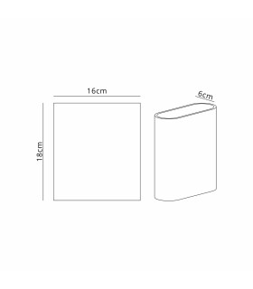 Waterloo Wall Lamp 160 x 180mm Flat Shade 2 x 6.5W LED 3000K 900lm IP65 Anthracite -2