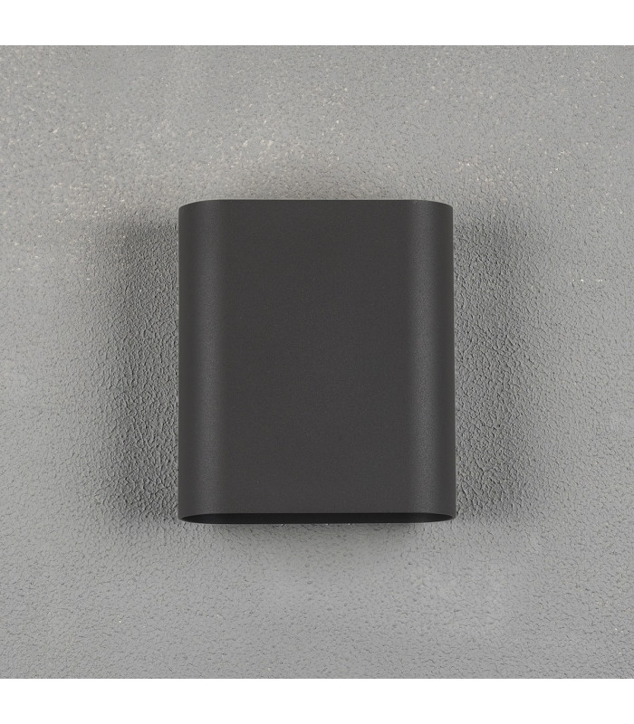Waterloo Wall Lamp 160 x 180mm Flat Shade 2 x 6.5W LED 3000K 900lm IP65 Anthracite -8