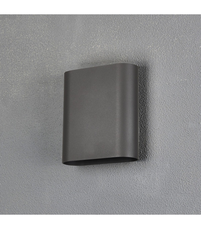 Waterloo Wall Lamp 160 x 180mm Flat Shade 2 x 6.5W LED 3000K 900lm IP65 Anthracite -10