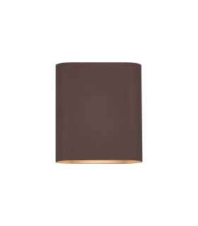 Waterloo Wall Lamp 160 x 180mm Flat Shade 2 x 6.5W LED 3000K 900lm IP65 Cacao -1