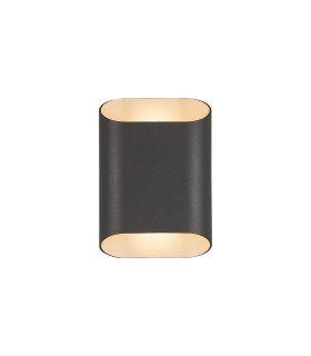 Waterloo Wall Lamp 125 x 180mm Angled Shade 2 x 6.5W LED 3000K 900lm IP65 Anthracite -1